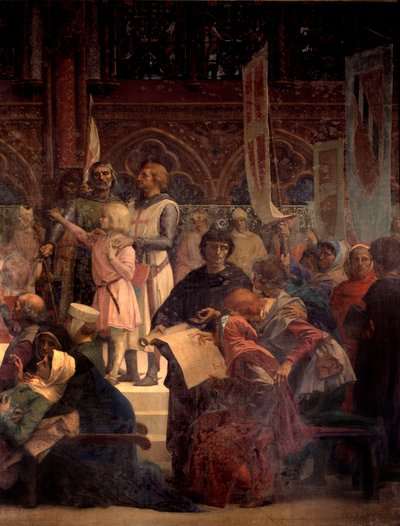 El rey Luis IX, llamado San Luis (1214-1270), impartiendo justicia de Alexandre Cabanel