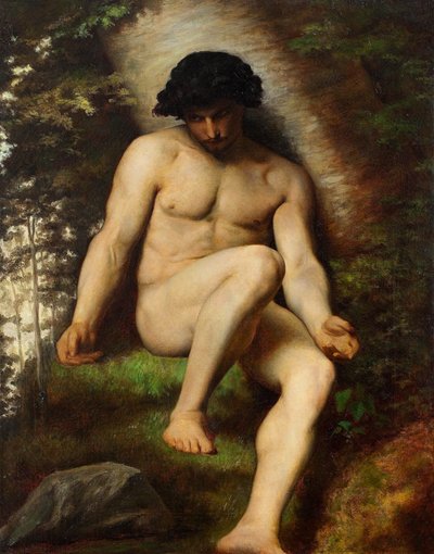 Estudio de Adán para Paraíso perdido, c.1863 de Alexandre Cabanel