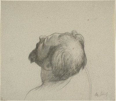 Estudio de la cabeza inclinada del hombre de Alexandre Cabanel