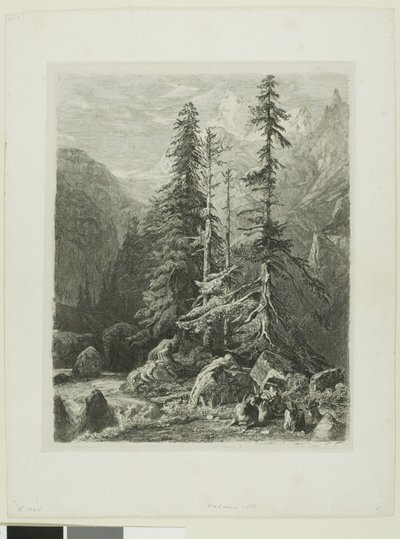 Paisaje alpino de Alexandre Calame