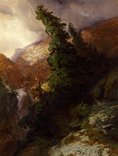 Desfiladero de alta montaña (valle de Handegg en el cantón de Berna) de Alexandre Calame