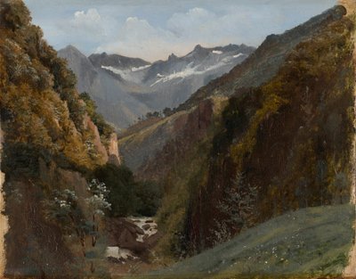 Valle de alta montaña en los Alpes berneses de Alexandre Calame