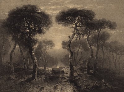 Paisaje con árboles de Alexandre Calame