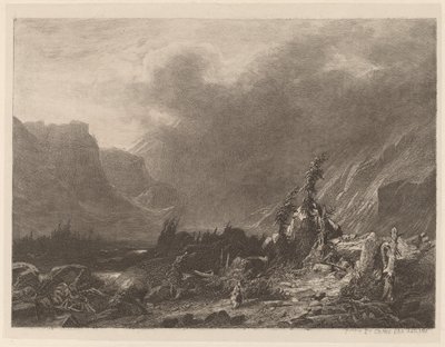Tormenta en la Montaña de Alexandre Calame