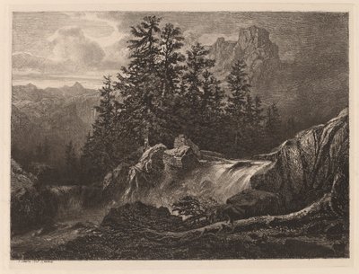Cascada de montaña de Alexandre Calame