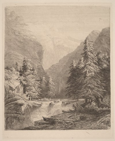Cascada de montaña de Alexandre Calame