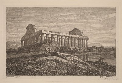 Ruinas de Paestum de Alexandre Calame