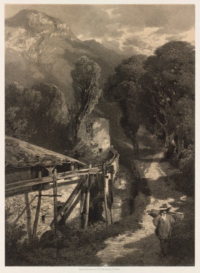El camino de Simplon, Meillerie, Francia de Alexandre Calame