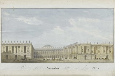 Proyecto de fachada para el Palacio de Versalles en el lado de la entrada, 1811-1813 de Alexandre Dufour