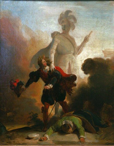 Don Juan y la estatua del comandante, ca 1835 de Alexandre Evariste Fragonard