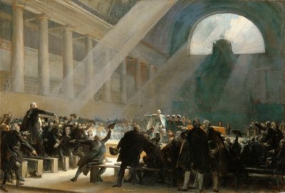 Mirabeau respondiendo a Dreux-Brézé, en la reunión de la Asamblea Nacional, 23 de junio de 1789 de Alexandre Evariste Fragonard