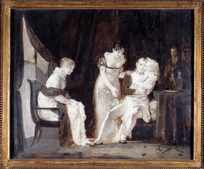 Napoleón con el Rey de Roma. Napoleón I Bonaparte (1769-1821), su esposa María Luisa de Austria (1791-1847) y en sus brazos su hijo Napoleón II llamado el rey de Roma o el Aiglon (1811-1832) de Alexandre Evariste Fragonard