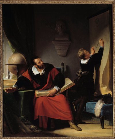 La lección de Enrique IV (1553-1610). El futuro rey de Francia con su preceptor de Alexandre Evariste Fragonard