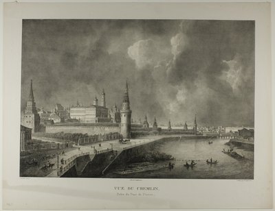 Vista del Kremlin desde el Puente de Piedra de Alexandre Evariste Fragonard