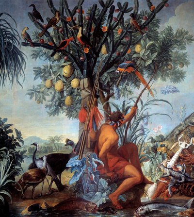 Un cazador indio. Pintura de François Desportes de Alexandre Francois Desportes