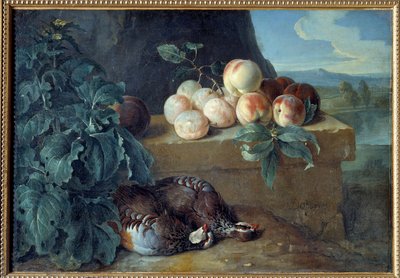 Melocotones y perdices de Alexandre Francois Desportes