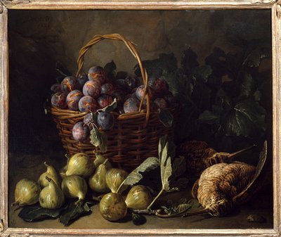 Naturaleza muerta, higos y ciruelas de Alexandre Francois Desportes