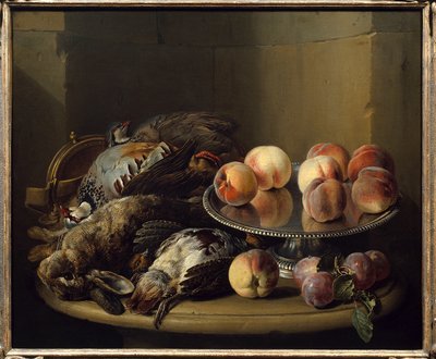 Naturaleza muerta, caza y alfileres de Alexandre Francois Desportes