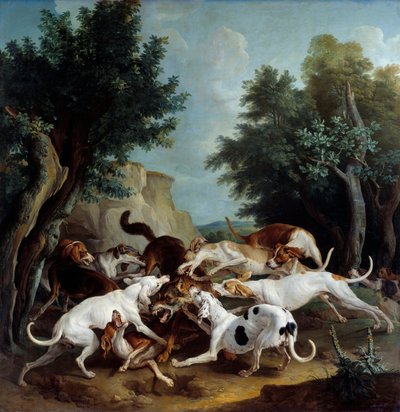 Caza de lobos. Pintura de François Desportes (1661-1743) 1725. Museo de Bellas Artes. de Alexandre Francois Desportes