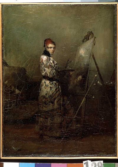 "Autorretrato" (autorretrato) Pintura de Alexandre Gabriel Decamps (1803-1860) 1830 Museo del Hermitage, San Petersburgo de Alexandre Gabriel Decamps