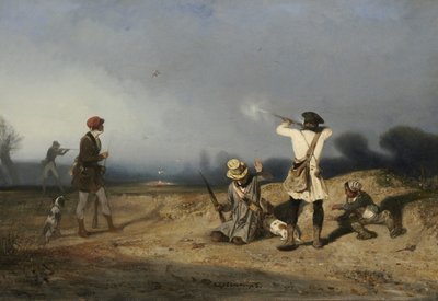 Caza de aves, 1830 de Alexandre Gabriel Decamps