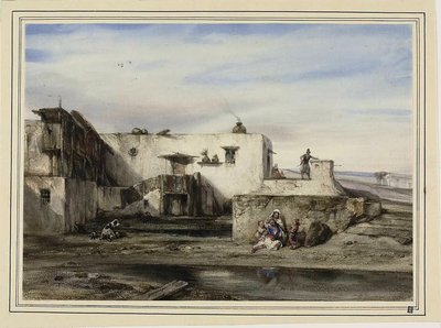 Pueblo griego de Alexandre Gabriel Decamps