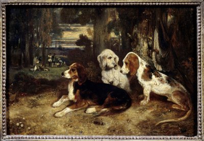 Perros de caza en reposo de Alexandre Gabriel Decamps