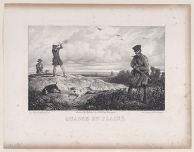 Caza en el campo, de la serie Escenas de caza, 1829 de Alexandre Gabriel Decamps