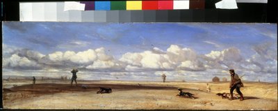 ""La caza del pato"" (cazadores de patos) Pintura de Alexandre Gabriel Decamps (1803-1860) 1843 Museo Pushkin de Moscú de Alexandre Gabriel Decamps