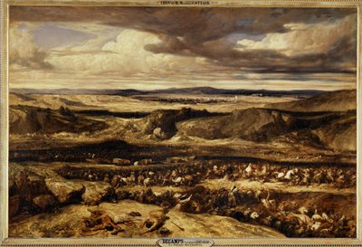 La defaite des Cimbres - El general romano Cayo Mario derrota a los cimbrios en una llanura de la Provenza ... de Alexandre Gabriel Decamps