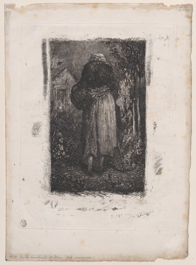 Vieja mendiga, 1833-38 de Alexandre Gabriel Decamps