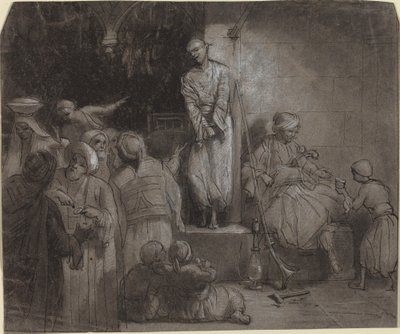 El Mercado de Esclavos (recto) de Alexandre Gabriel Decamps