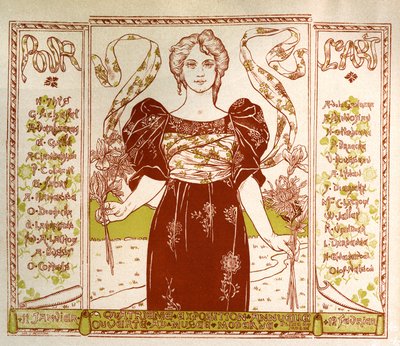 Exposición Art nouveau en Bruselas, c. 1895-1897 (cartel) de Alexandre Hannotiau
