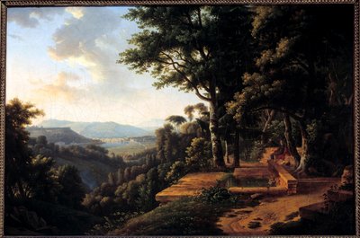 El filósofo Jean Jacques Rousseau (1712-1778) meditando en 1770 en el Parque de la Rochecordon cerca de Lyon Pintura de Alexandre Hyacinthe Dunouy (1757-1841) siglo XVIII de Alexandre Hyacinthe Dunouy