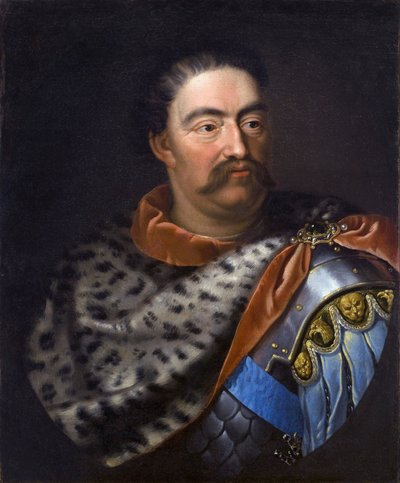 ""Retrato de Jean III Sobieski (1629-1696) roi de Pologne"" 17eme siecle - Retrato de Juan III Sobieski (1629-1696), Rey de Polonia y Gran Duque de Lituania - Tricius, Jan (ca 1620-ca 1692) - C. 1680 - Óleo sobre lienzo - 75x62 cm - Museo del Palacio de Wi de Alexandre Jan Tricius