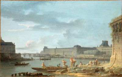 El Louvre y el Pont Royal, vistos desde el Pont-Neuf, c.1780 (óleo sobre lienzo) de Alexandre Jean Noel