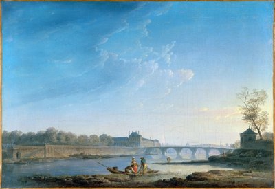 El Quai des Tuileries, el Pont-Royal, la Grenouillère, hacia 1780 (óleo sobre lienzo) de Alexandre Jean Noel