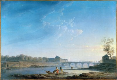 El muelle de las Tullerías y el Puente Real, hacia 1780 (óleo sobre lienzo) de Alexandre Jean Noel