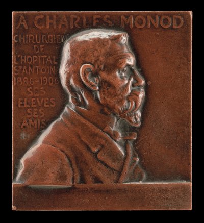 Alexandre-Charles Monod, 1843-1921, cirujano en el Hospital de St-Antoine [anverso], c. 1906 de Alexandre Louis Marie Charpentier