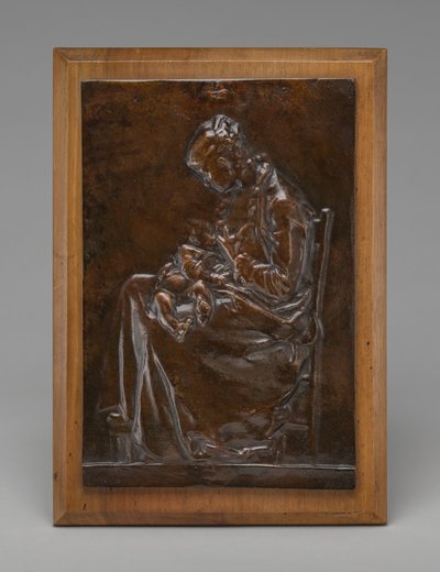 Maternidad, o Mujer Joven Amamantando a un Niño, modelo 1882 de Alexandre Louis Marie Charpentier