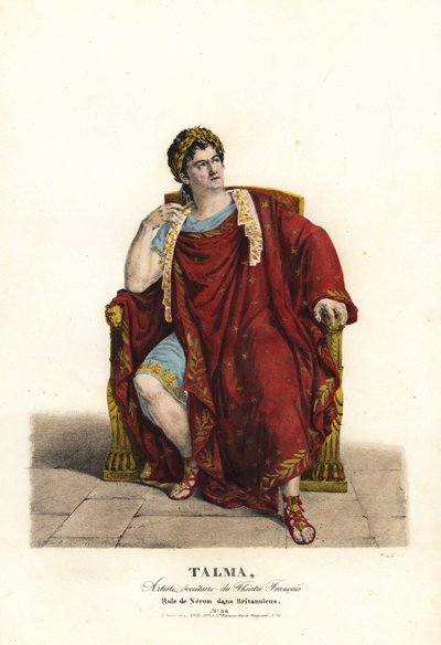 François Joseph Talma como Nerón en Britannicus de Jean Racine, Teatro Francés de Alexandre Marie Colin