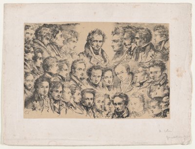 Girodet y sus estudiantes de Alexandre Marie Colin