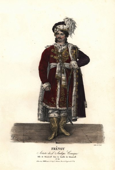 Jean Audeville Fresnoy como Menzicoff en La Familia de Menzicoff por J-J-M Duperche, Ambigu Comique de Alexandre Marie Colin
