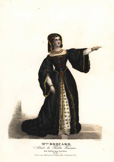 Miss Suzanne Brocard como Alicia en Jane Shore, Theatre Français de Alexandre Marie Colin