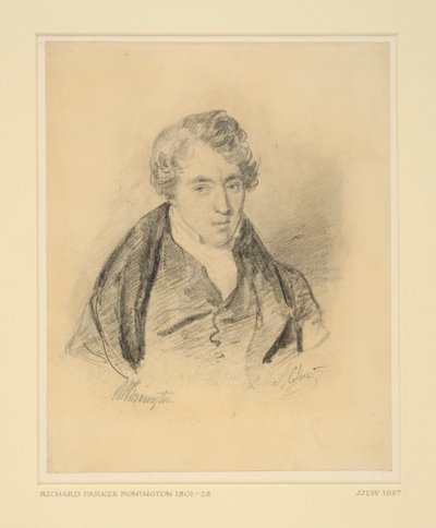 Retrato de Richard Parkes Bonington, c.1825-30 (grafito blando sobre papel de estraza) de Alexandre Marie Colin