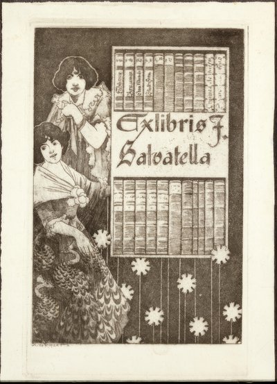 Ex-Libris F. Salvatella de Alexandre de Riquer