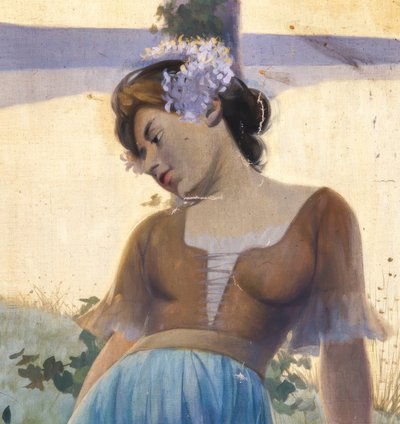 Mural representando una alegoría de la agricultura, la industria y la exportación de Alexandre de Riquer