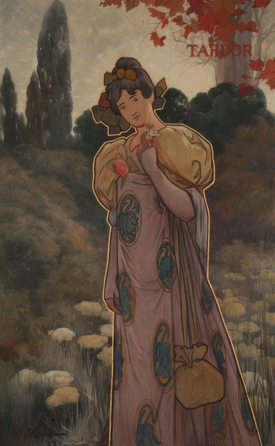 Plafones decorativos de las cuatro estaciones: otoño de Alexandre de Riquer