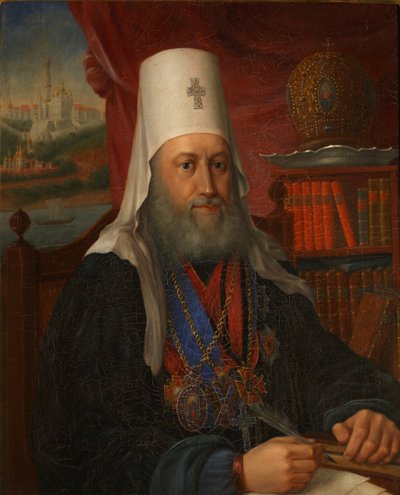 Retrato de Yevgeny Bolkhovitinov 1767-1837, Metropolitano de Kiev y Galicia, 1837 de Alexei Afanasyevich Kalashnikov