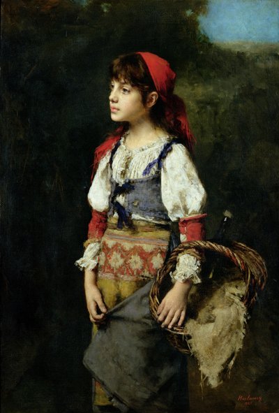 Una bonita campesina de Alexei Alexevich Harlamoff